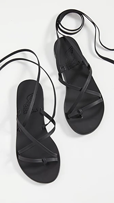 Shop Ancient Greek Sandals Morfi Sandals In Black