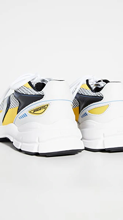 Shop Axel Arigato Marathon Sneakers In Yellow/blue