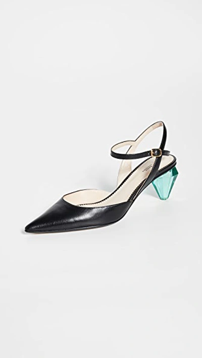 Shop Marc Jacobs The Diamond Heel Slingback In Black