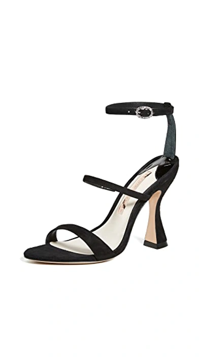 Shop Sophia Webster Rosalind Hourglass Sandals In Black Suede