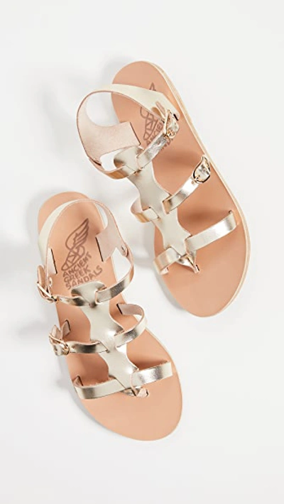 Shop Ancient Greek Sandals Grace Kelly Sandals In Platinum