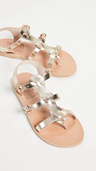 Shop Ancient Greek Sandals Grace Kelly Sandals In Platinum