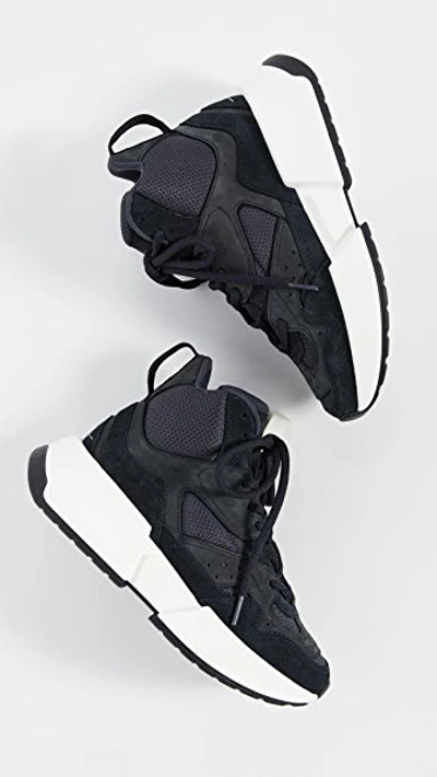 Shop Mm6 Maison Margiela High Top Trainers In Black
