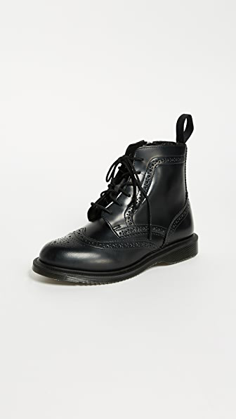 black lace up brogue boots