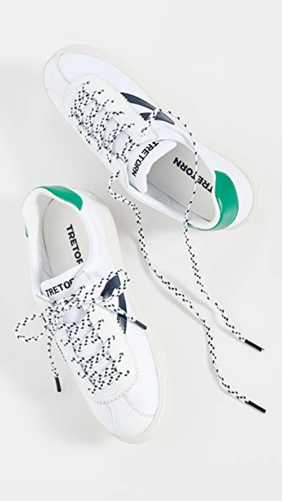 Tretorn Women's Hayden Low-top Sneakers In Vintage White/ Night/ Green |  ModeSens