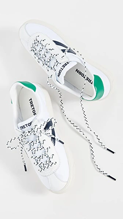 Shop Tretorn Hayden Sneakers In Vintage White/night/green