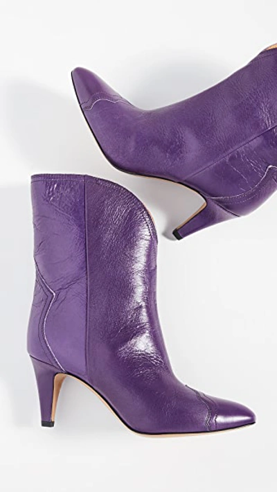 Shop Isabel Marant Dythey Boots In Purple