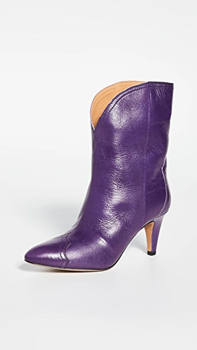 Shop Isabel Marant Dythey Boots In Purple