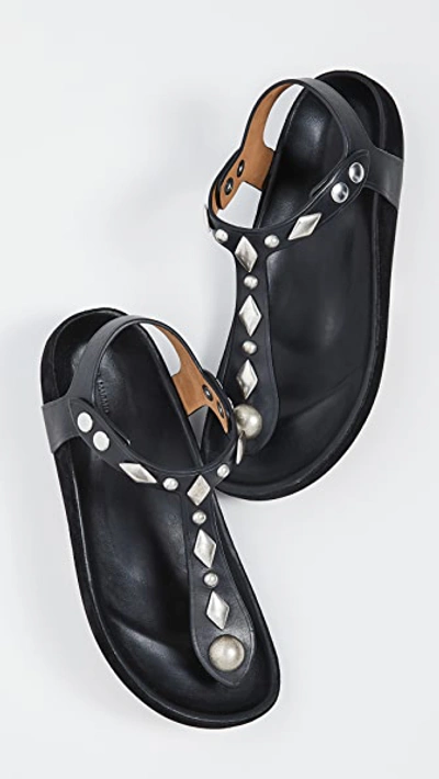 Shop Isabel Marant Enavy Sandals In Black