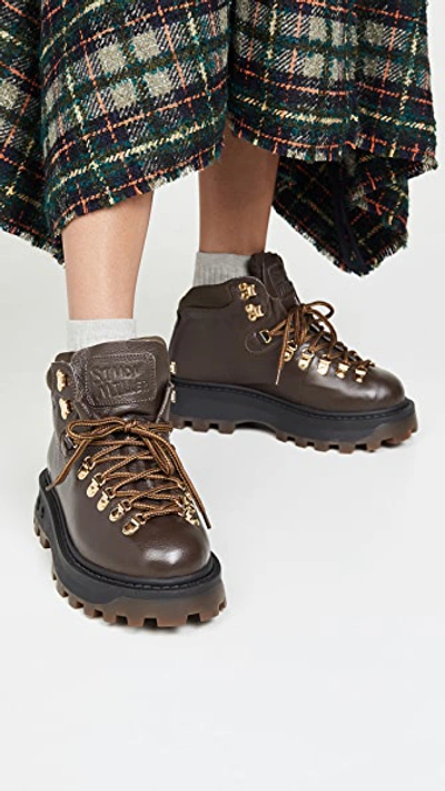 Shop Simon Miller High Tracker Boots In Chocolate