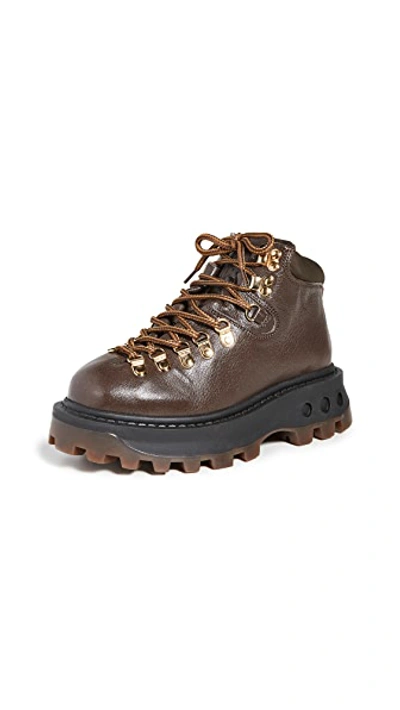 Shop Simon Miller High Tracker Boots In Chocolate