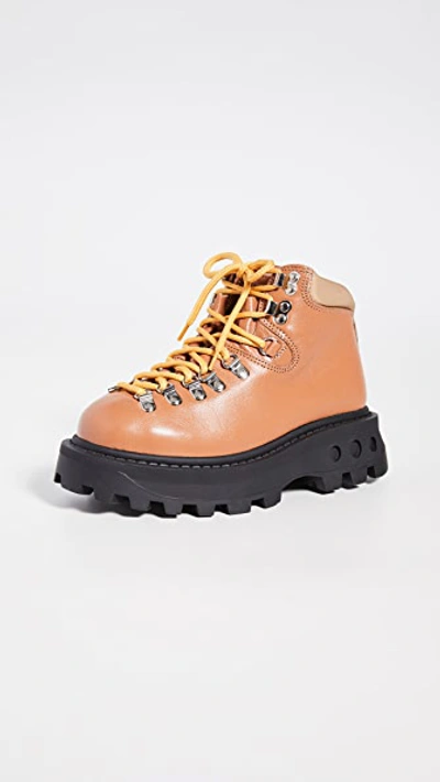Shop Simon Miller High Tracker Boots In Toffee