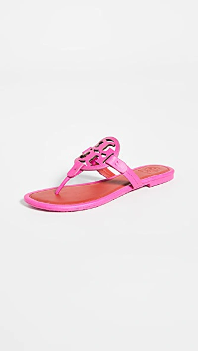 Shop Tory Burch Miller Sandals In Imperial Pink/brilliant Red