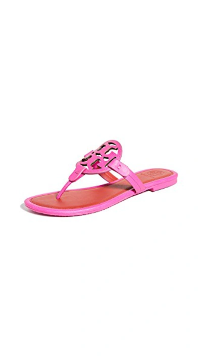 Shop Tory Burch Miller Sandals In Imperial Pink/brilliant Red