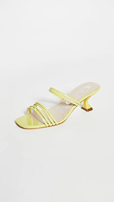 Shop Kalda Simon Mini Slide Sandals In Lime Green