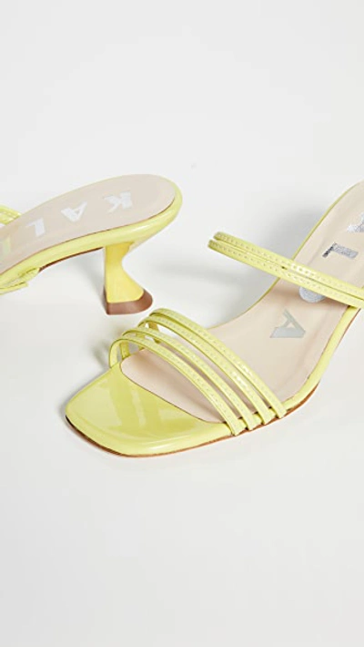 Shop Kalda Simon Mini Slide Sandals In Lime Green