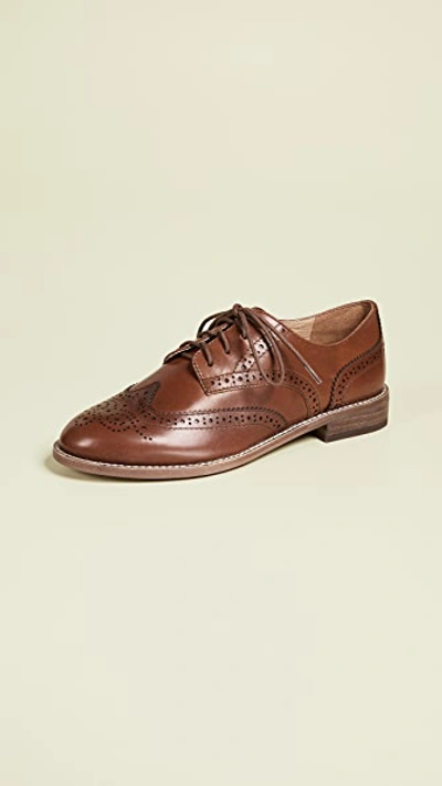 Shop Madewell The Juliette Oxfords In Dark Chestnut