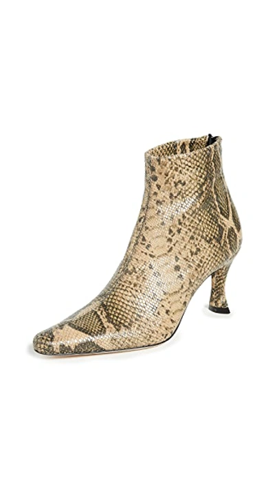 Shop By Far Stevie Booties In Snake Print