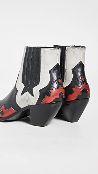 Shop Golden Goose Sunset Flowers Boots In White/red/black