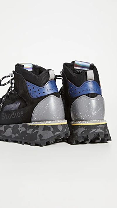 Shop Acne Studios Trekking Sneaker Boots In Anthracite/multi