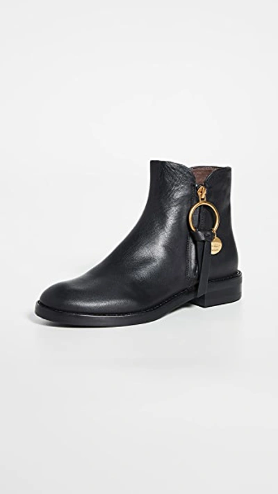 Shop See By Chloé Louise Flat Boots In Nero