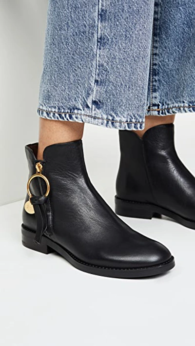 Shop See By Chloé Louise Flat Boots In Nero