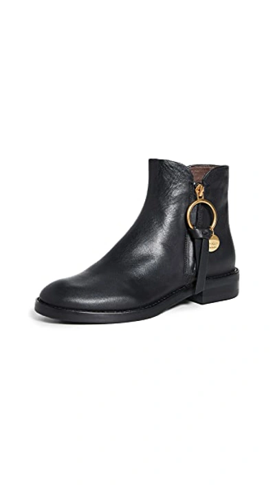 Shop See By Chloé Louise Flat Boots In Nero