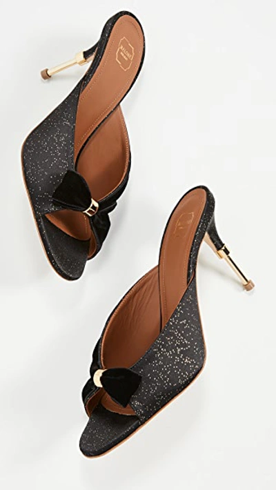 Shop Malone Souliers Paige Mules 85mm In Black Gold/black