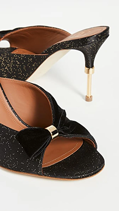 Shop Malone Souliers Paige Mules 85mm In Black Gold/black