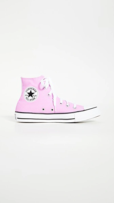 Shop Converse Chuck Taylor All Star Seasonal High Top Sneakers In Peony Pink