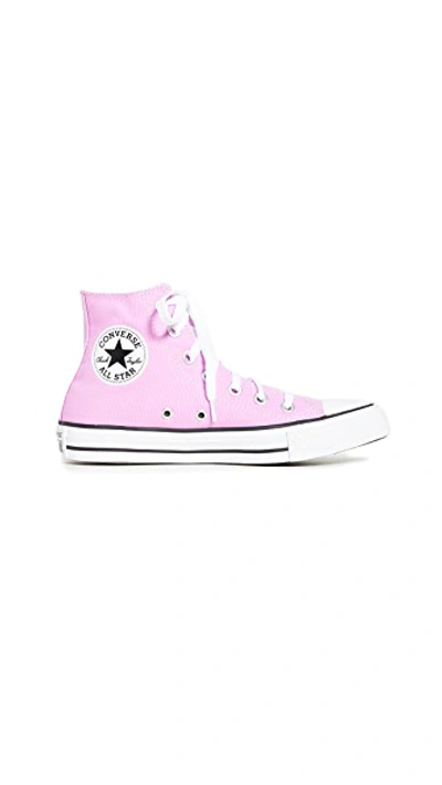 Shop Converse Chuck Taylor All Star Seasonal High Top Sneakers In Peony Pink