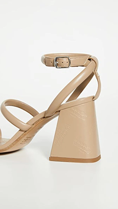Shop Maison Margiela Chunky High Heeled Ankle Strap Sandals In Nude