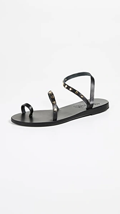 Shop Ancient Greek Sandals Apli Eleftheria Slide Sandals In Black