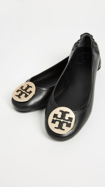 tory burch flats black and gold