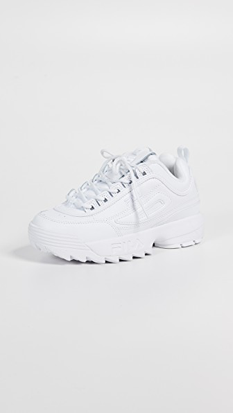 fila white flat shoes