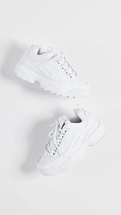 Fila Disruptor Ii Premium Sneakers White/white/white In White/white/white