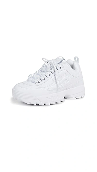 Shop Fila Disruptor Ii Premium Sneaker White/white/white
