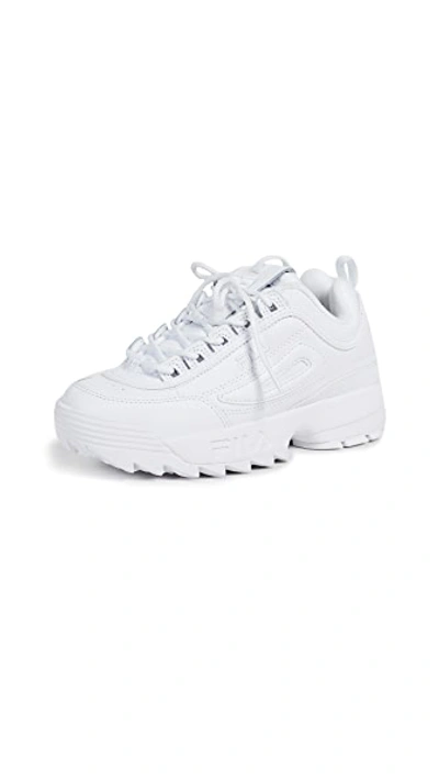 Fila Disruptor Ii Premium Sneakers White/white/white In White/white/white