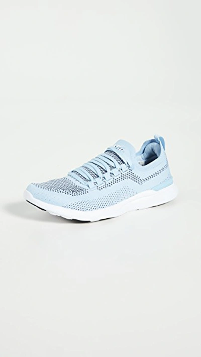 Shop Apl Athletic Propulsion Labs Techloom Breeze Sneakers In Ice Blue/midnight/white