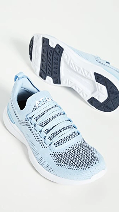 Shop Apl Athletic Propulsion Labs Techloom Breeze Sneakers In Ice Blue/midnight/white