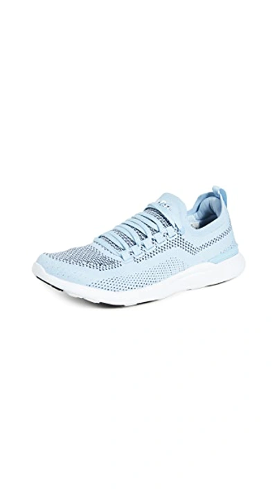 Shop Apl Athletic Propulsion Labs Techloom Breeze Sneakers In Ice Blue/midnight/white