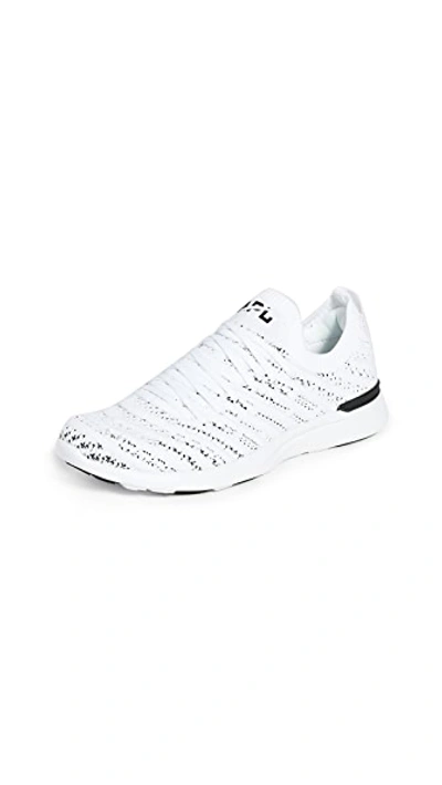 Shop Apl Athletic Propulsion Labs Techloom Wave Sneakers In White/black