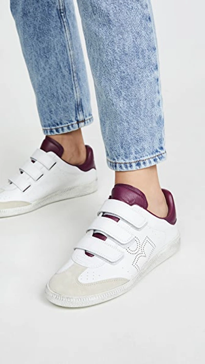 Shop Isabel Marant Beth Sneakers In Purple