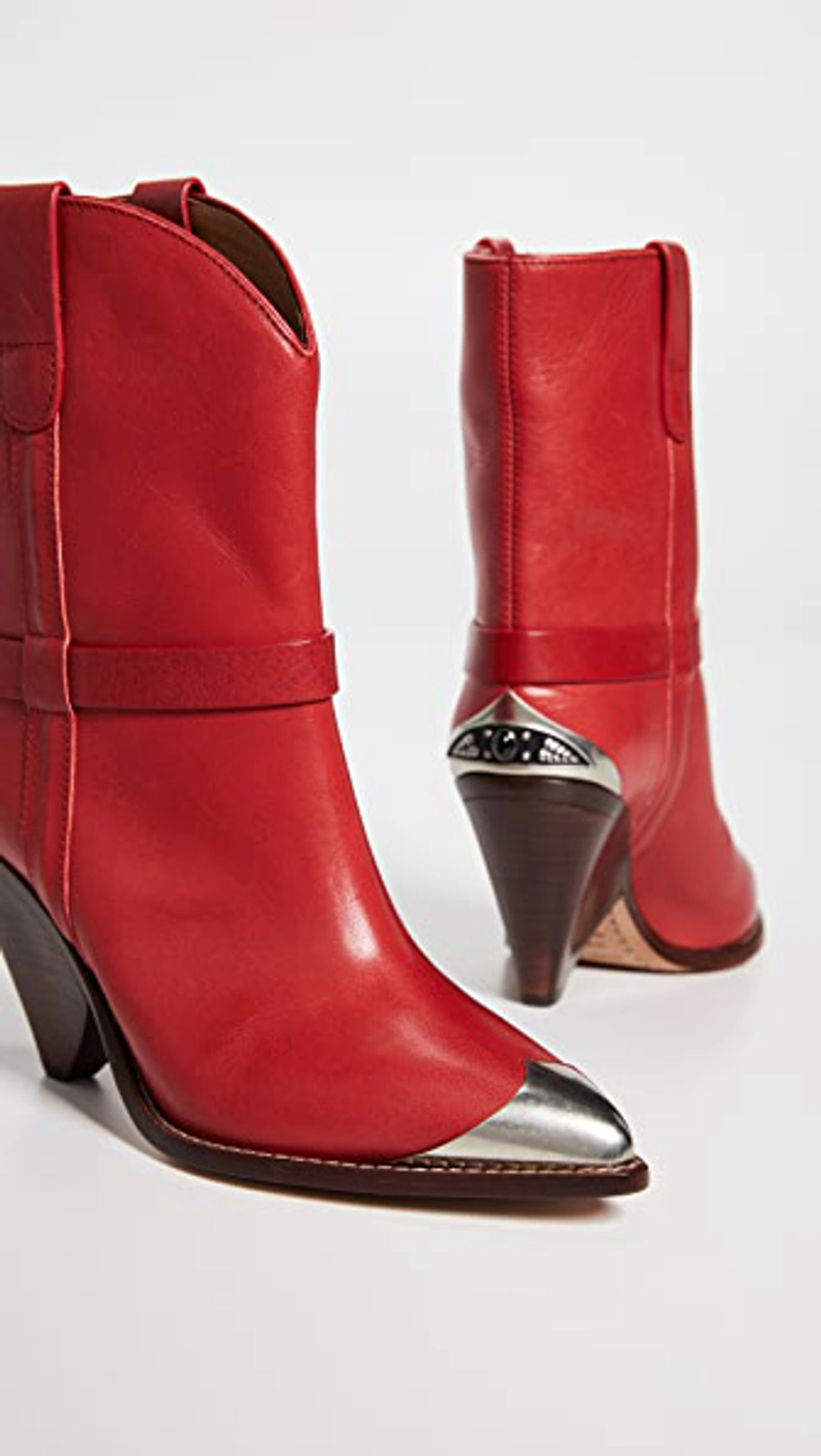 Isabel marant lamsy boots red shop