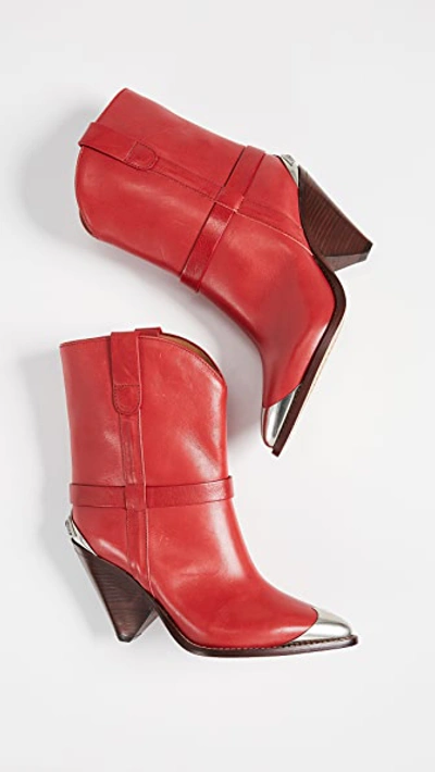 Shop Isabel Marant Lamsy Boots In Red