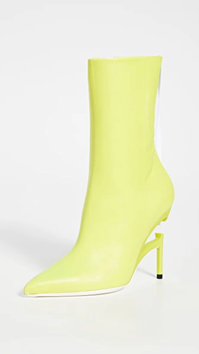 Shop Ben Taverniti Unravel Project Broken Heel Boots In Lime