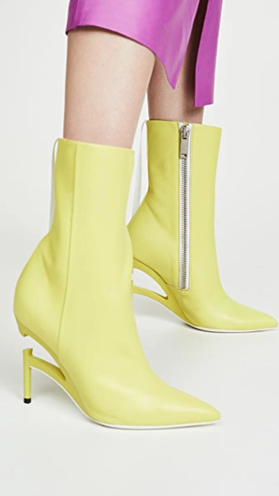 Shop Ben Taverniti Unravel Project Broken Heel Boots In Lime