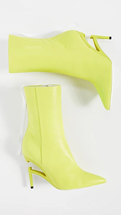 Shop Ben Taverniti Unravel Project Broken Heel Boots In Lime