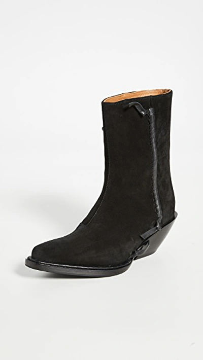 Shop Acne Studios Suede Ankle Booties In Black