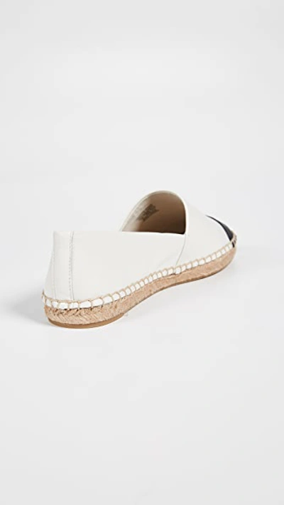 Shop Tory Burch Colorblock Espadrilles In Ivory/black